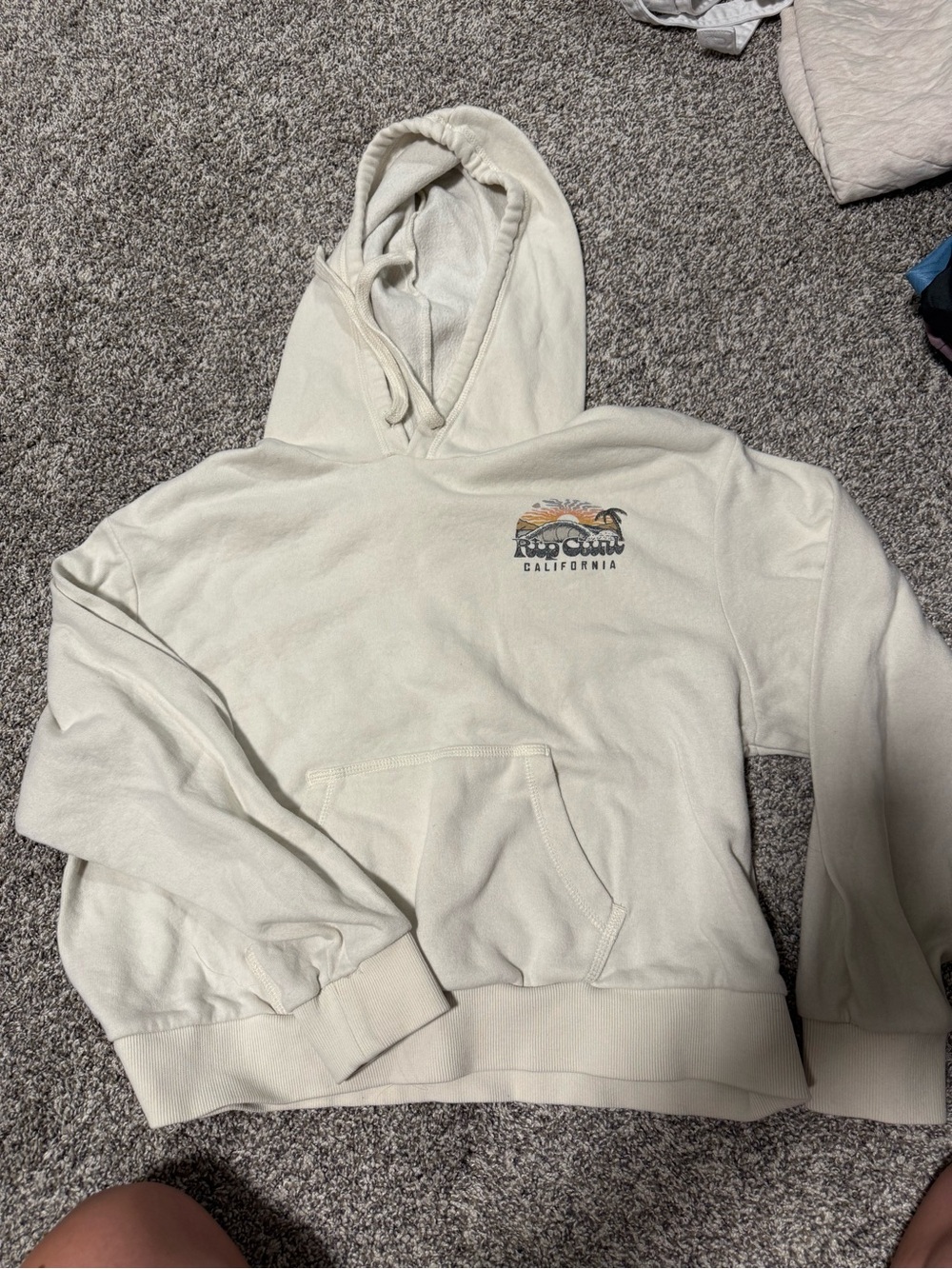 Rip Curl Cream Hoodie with Small California Graphic